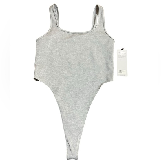 Alo Airbrush Hotshot Bodysuit Size Large New High Cut Square Neck Stretch - Picture 3 of 9